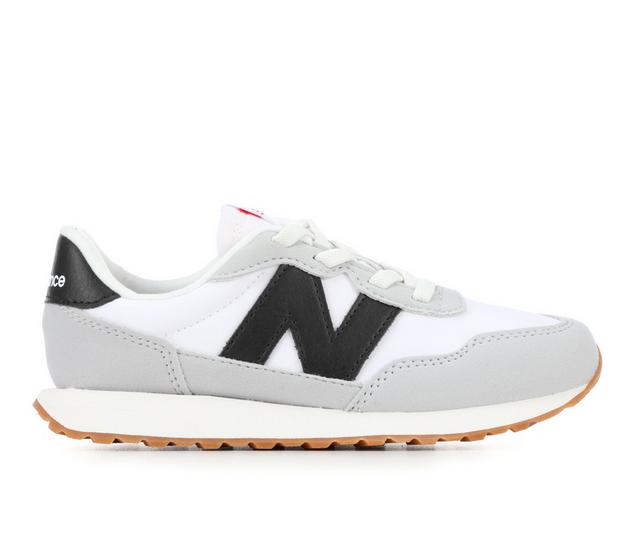 Kids' New Balance Little Kid 237 Preschool Running Shoes in White/Black color