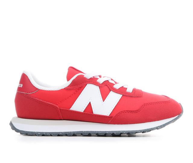 Kids' New Balance Little Kid 237 Running Shoes in Red/White color