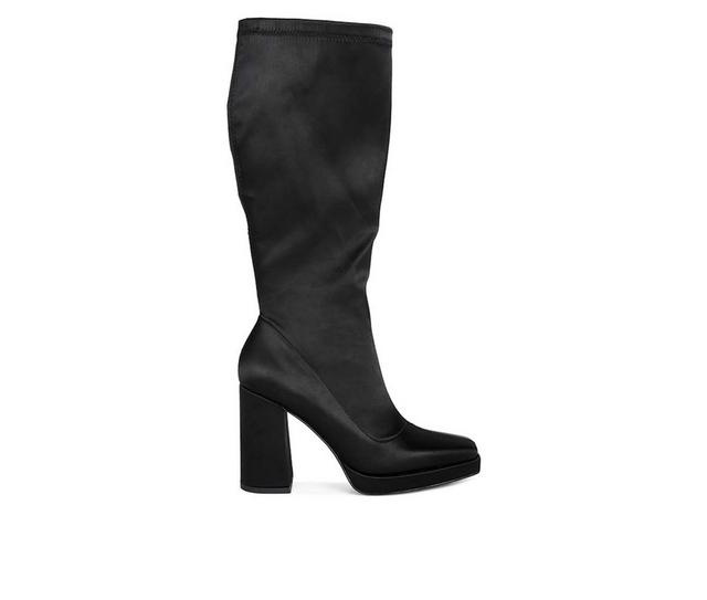 Women's Rag & Co Cantata Knee High Heeled Boots in Black color