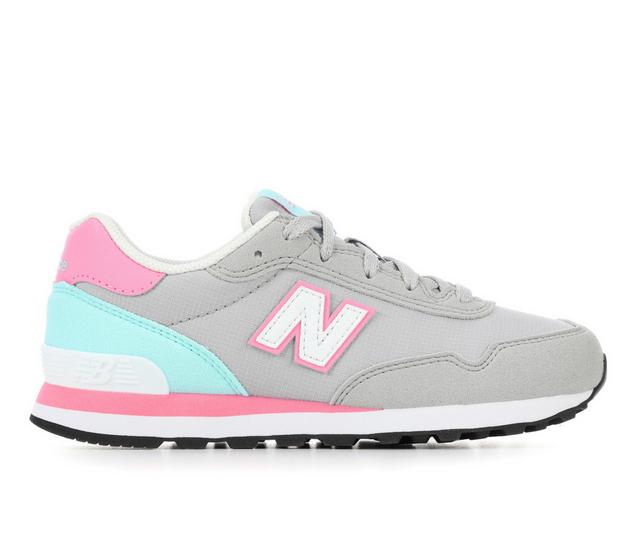 Girls' New Balance Little Kid 515 Running Shoes in Gry/Pink color