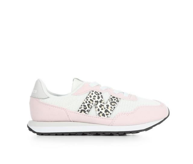 Girls' New Balance Little Kid 237 Running Shoes in Slt/Pnk/Cheetah color