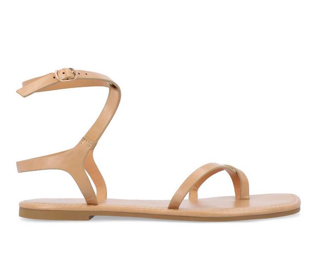 Women's Journee Collection Charra Sandals in Tan color