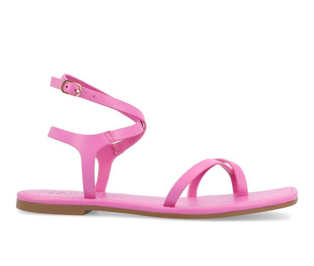 Women's Journee Collection Charra Sandals in Fuchsia color