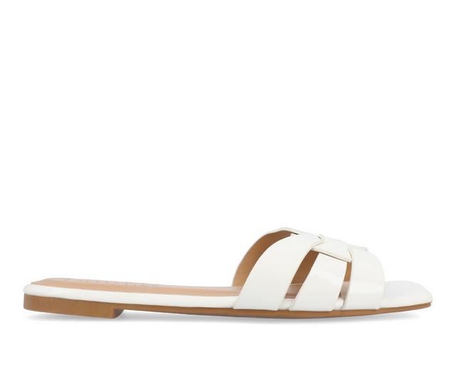 Women's Journee Collection Arrina Sandals in White color