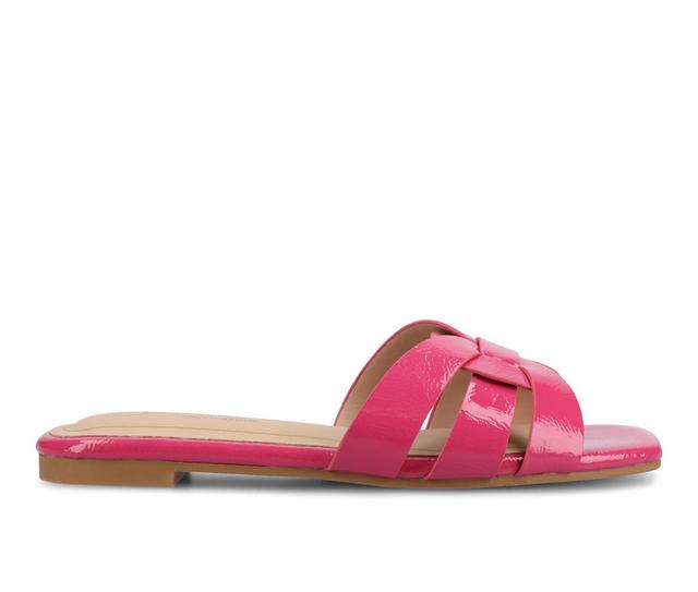 Women's Journee Collection Arrina Sandals in Hot Pink/Patent color