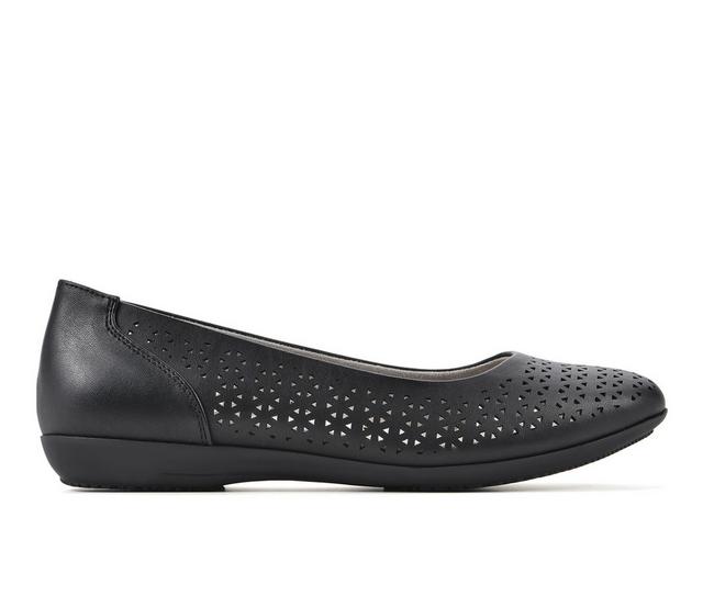 Women's Cliffs by White Mountain Cindy Flats in Black Smooth color