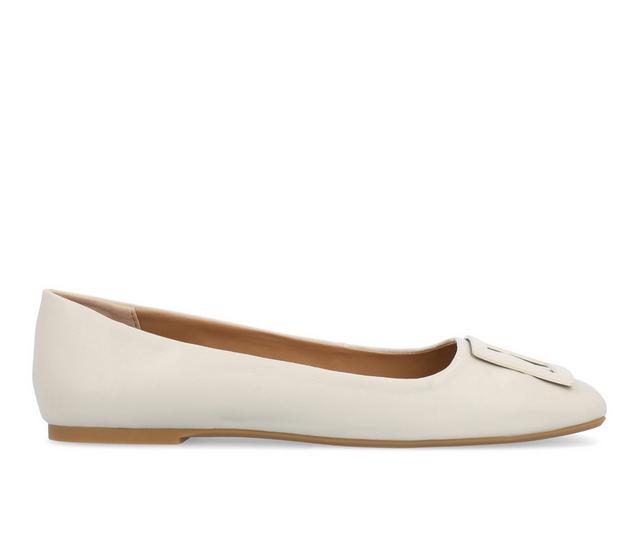 Women's Journee Collection Zimia Flats in Beige color