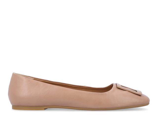 Women's Journee Collection Zimia Flats in Tan color