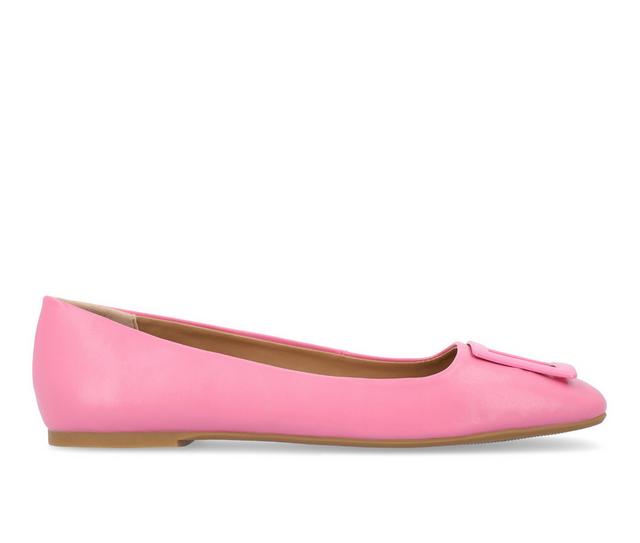 Women's Journee Collection Zimia Flats in Pink color