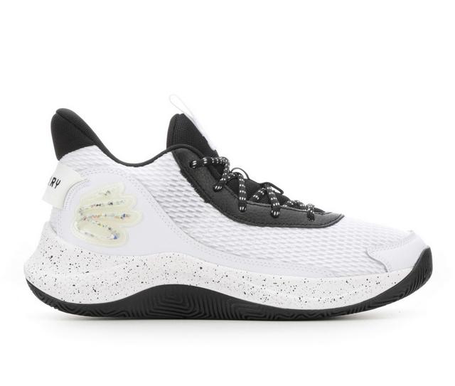Men's Under Armour Curry 327 Basketball Shoes in WHT/WHT/BLK 101 color