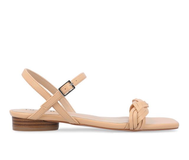 Women's Journee Collection Verity Sandals in Tan color