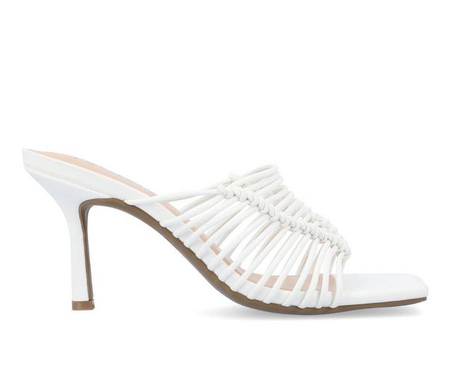Women's Journee Collection Saskia Dress Sandals in White color