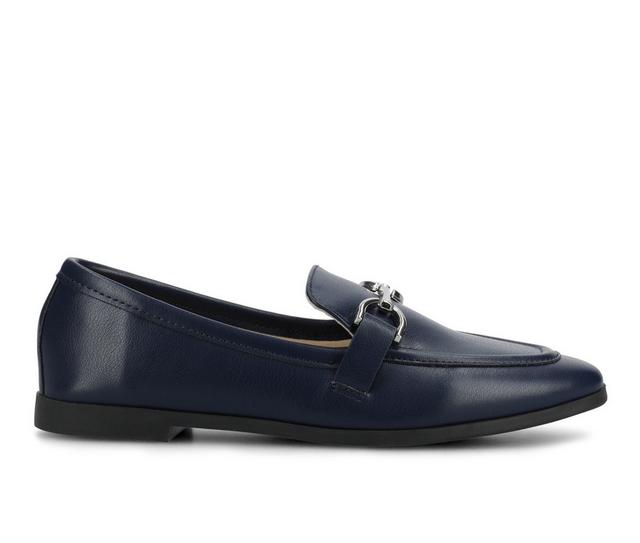 Women's Journee Collection Mizza Loafers in Navy color