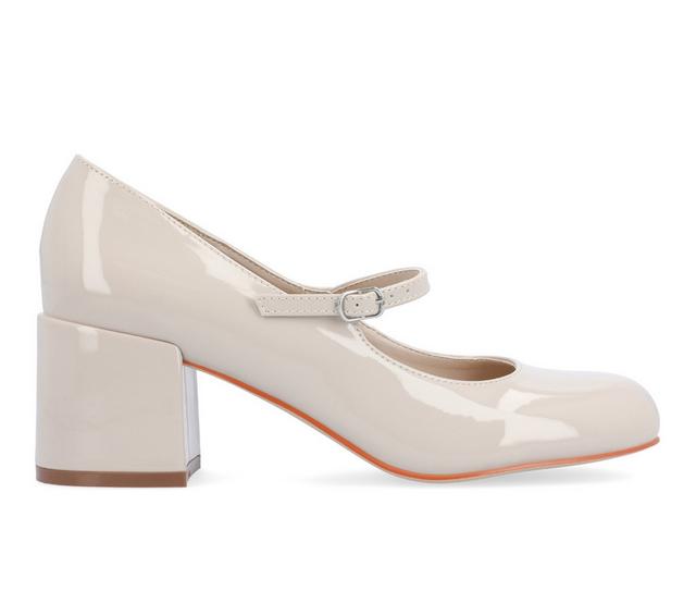 Women's Journee Collection Okenna Block Heels in Grey color