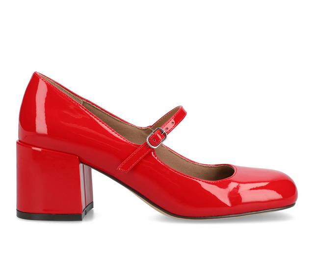 Women's Journee Collection Okenna Block Heels in Red color