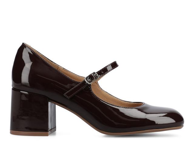 Women's Journee Collection Okenna Block Heels in Chocolate color