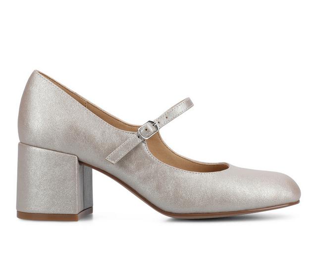 Women's Journee Collection Okenna Block Heels in Champagne color