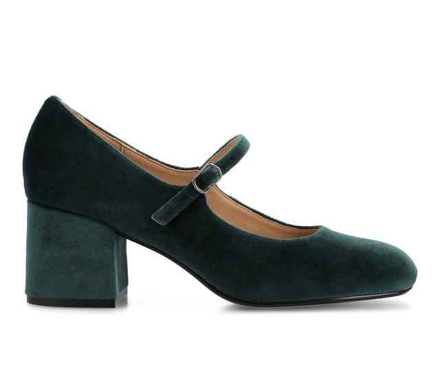 Women's Journee Collection Okenna Block Heels in Pine color