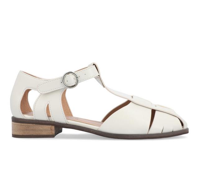Women's Journee Collection Azzaria Flats in Bone color