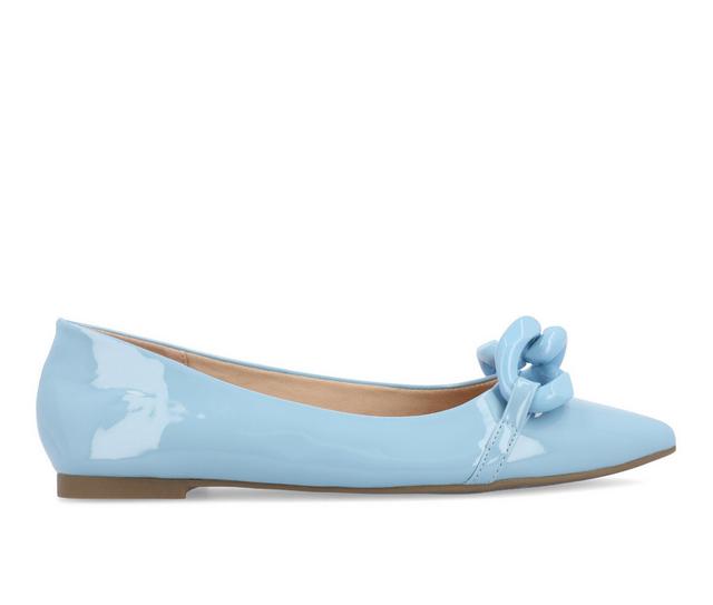 Women's Journee Collection Clareene Flats in Blue color