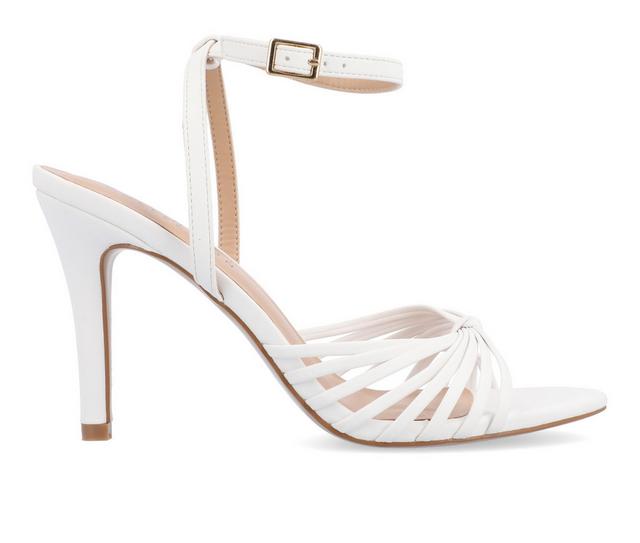 Women's Journee Collection Vanita Dress Sandals in White color