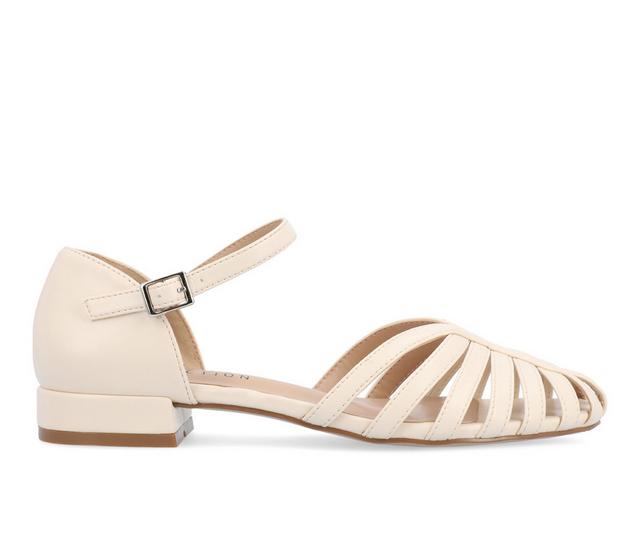 Women's Journee Collection Joannah Flats in Beige color