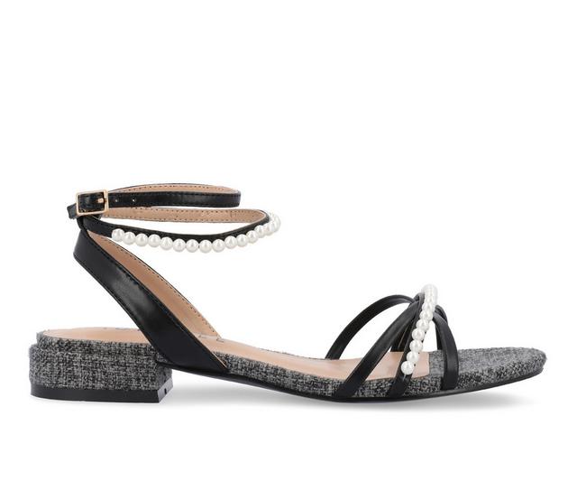Women's Journee Collection Tulsi Dress Sandals in Black color