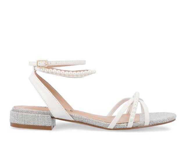 Women's Journee Collection Tulsi Dress Sandals in White color