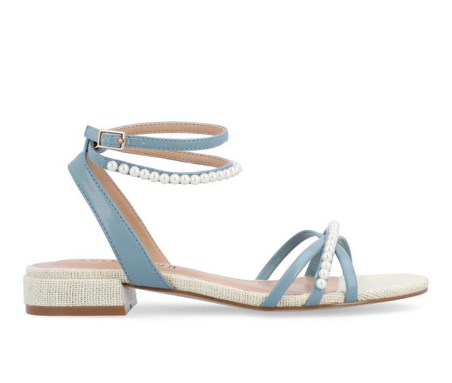 Women's Journee Collection Tulsi Dress Sandals in Blue color