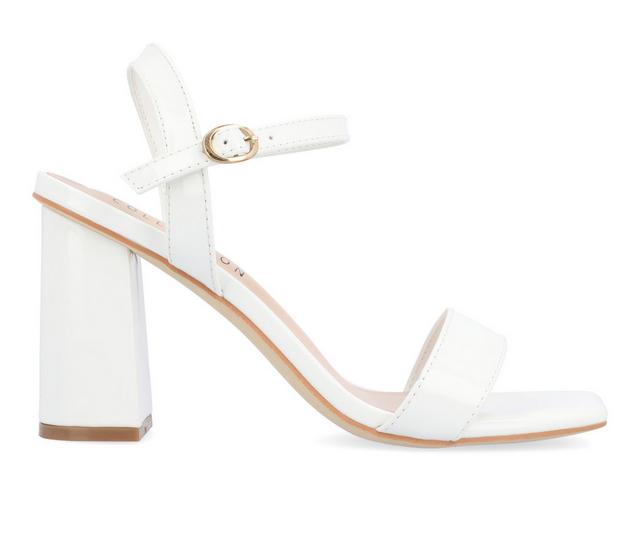 Women's Journee Collection Tivona Dress Sandals in White color