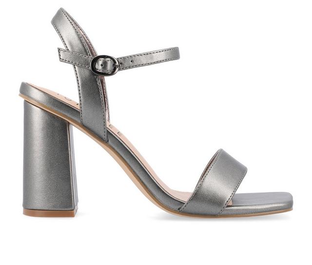 Women's Journee Collection Tivona Dress Sandals in Pewter color