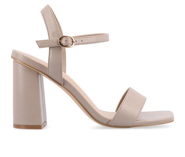Women's Journee Collection Tivona Dress Sandals in Taupe color
