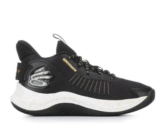 Boys' Under Armour Big Kid Curry 3Z7 Basketball Shoes in Blk/Blk/Gold color
