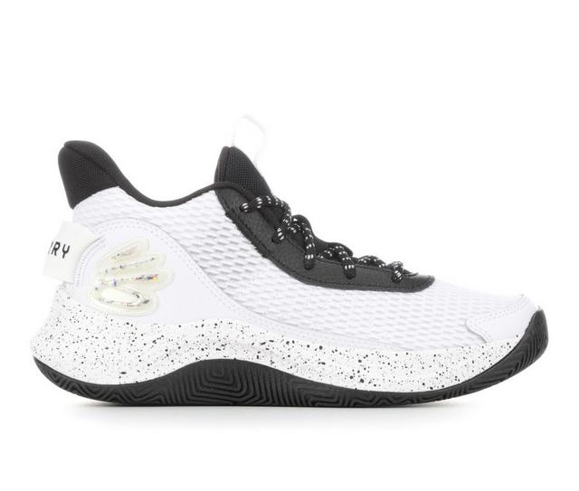 Boys' Under Armour Big Kid Curry 3Z7 Basketball Shoes in White/White/Blk color