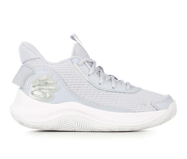 Boys' Under Armour Big Kid Curry 3Z7 Basketball Shoes in Gry/White/White color