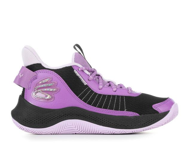 Boys' Under Armour Big Kid Curry 3Z7 Basketball Shoes in Purp/Blk/Purp color