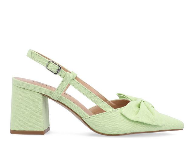 Women's Journee Collection Tailynn Pumps in Green color