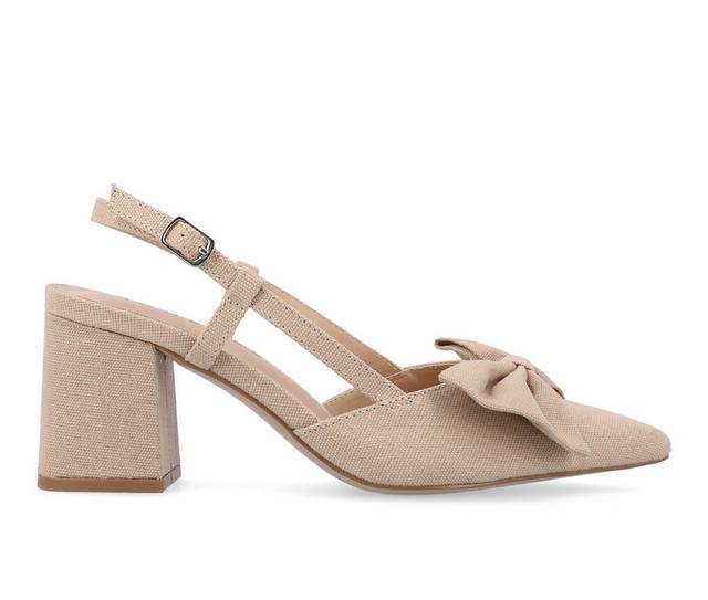 Women's Journee Collection Tailynn Pumps in Tan color