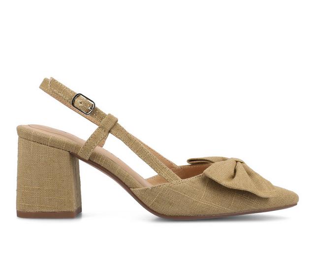 Women's Journee Collection Tailynn Pumps in Wheat color