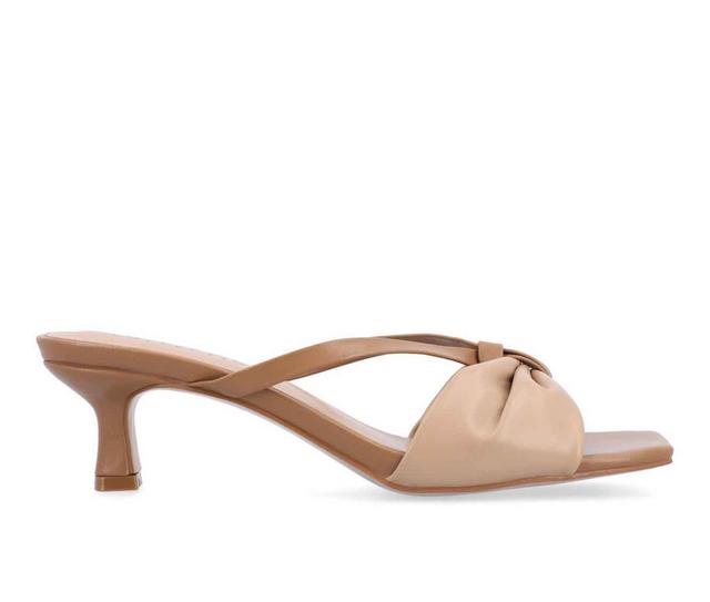 Women's Journee Collection Starling Dress Sandals in Tan color