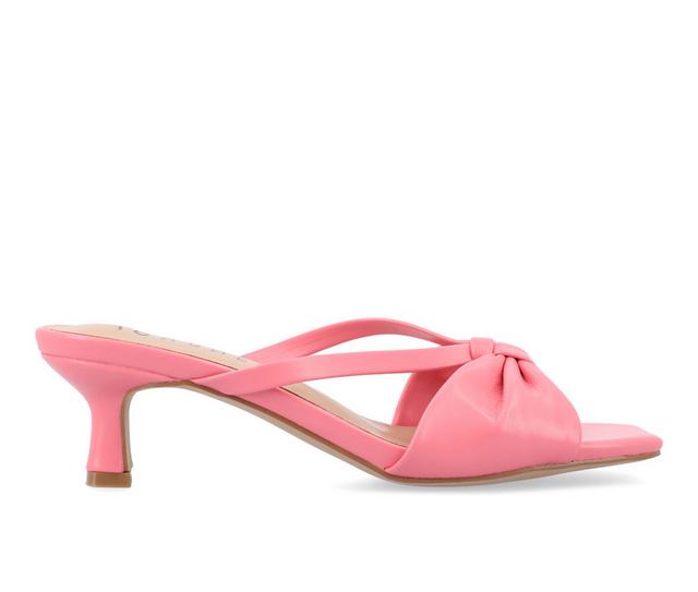 Women's Journee Collection Starling Dress Sandals in PInk color