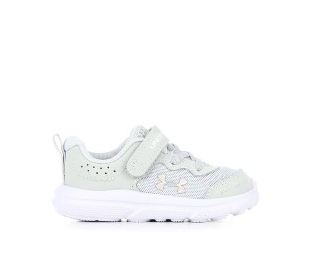 Girls' Under Armour Infant Assert 10 Girls Running Shoes in Halo Grey/Pink color