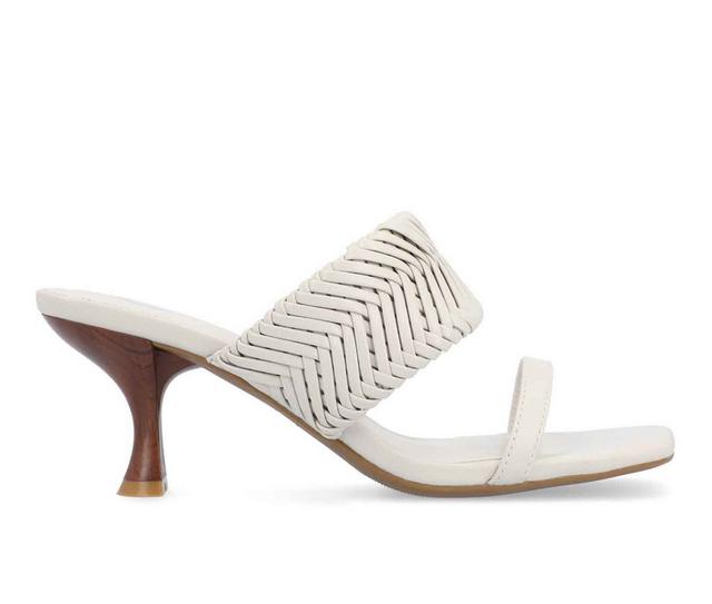 Women's Journee Collection Monyka Dress Sandals in Ivory color