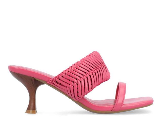 Women's Journee Collection Monyka Dress Sandals in Pink color