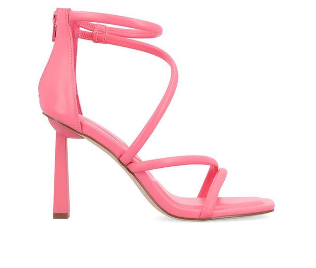 Women's Journee Collection Marza Dress Sandals in Coral color