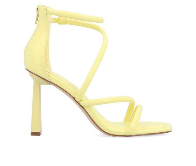 Women's Journee Collection Marza Dress Sandals in Yellow color