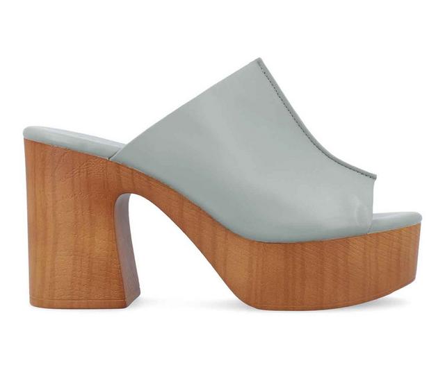 Women's Journee Collection Lorenza Platform Dress Sandals in Slate color
