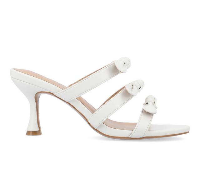 Women's Journee Collection Kristina Dress Sandals in White color