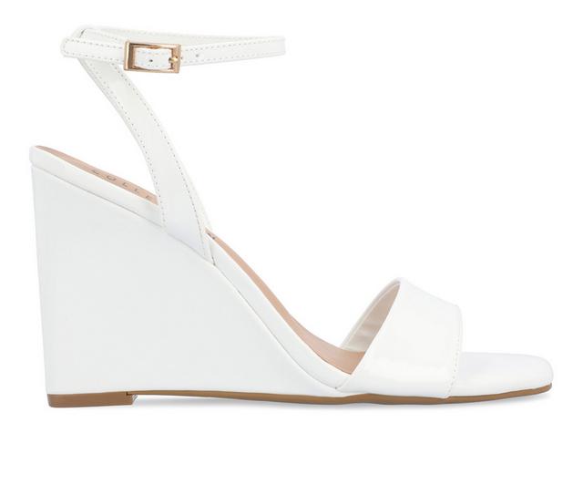 Women's Journee Collection Konna Wedge Sandals in White color