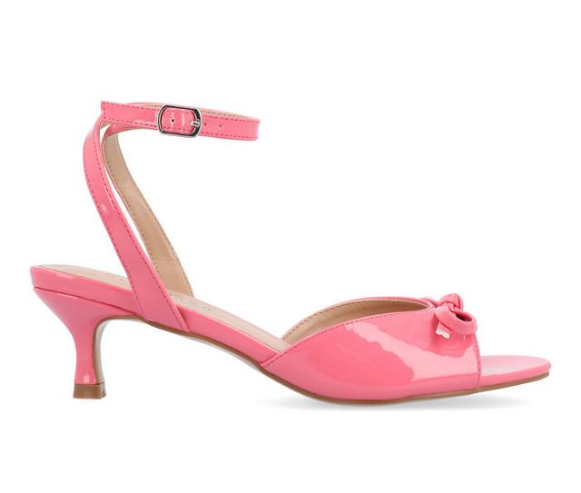 Women's Journee Collection Jennifer Dress Sandals in Pink color
